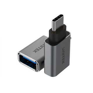 Adapter Unitek Y-A025CGY USB-C Male To USB-A Female Metallic Silver Y-