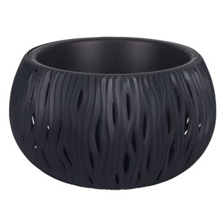 Bowl Plastike Gri XH21 Vazo Lulesh Rrethore SANDY Ø37 9L