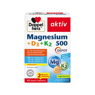 Doppelherz Magnesium 500 + D3 & K2