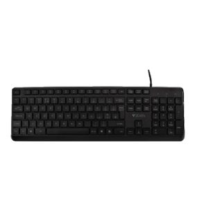 V7 KU350 Pro USB Wired Full-Size Quiet Keys Plug And Play Black