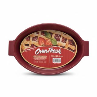 Danny Home OvenFresh 13" Enë Pjekjeje Gres Ovale 13in E Kuqe 32.5cm