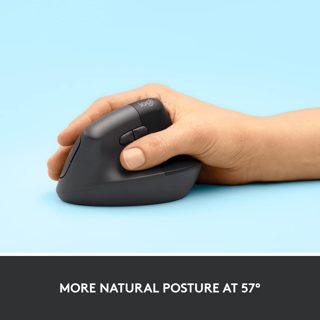 Logitech Lift Vertical Ergonomic Wireless Bluetooth USB Receiver Office Business