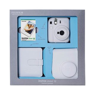 Fujifilm MINI-12 Instax Clay White Bundle
