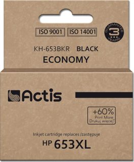 Printeri HP 653BKR 653XL Kokë Bojë Actis KH- Zëvendësim Për Faqe E Zezë 20ml