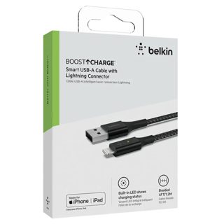 Cable Belkin BoostCharge CAA001BT0MBK USB-A USB-A To Lightning 0.5m Black