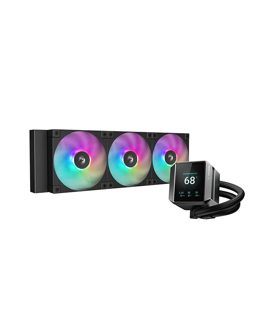 Deepcool R-LX750-BKADSNC-G-1 Cooler MYSTIQUE 360 LCD ARGB Liquid Cooler With 3x ARGB Fans And LCD Pump Black R- -G-