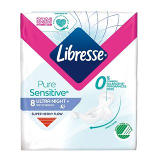 Libresse Pure sensitive Ultra Night + 8-pack Peceta Higjenike Mujore 8