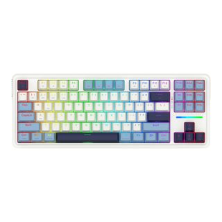 Redragon K728 Pro Antonium RGB 80% With Keys Gasket Structure Hot-Swap Functionality Wireless Bluetooth Wired White Blue Mixed Keycaps