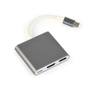 Adapter Gembird A-CM-HDMIF-02-SG USB-C Cablexpert USB-C To USB-C PD Up To 4k USB-A 3.2 Gen1 A- 20cm