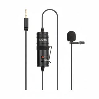 Boya BY-M1 Microphone Wired Mic Universal Lavalier Jack Black 3.5mm