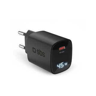 Karikues Sbs TETRGANLCD1C45K Celulari GaN LCD Usb C Black 45W