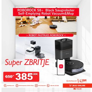 Roborock S8+ Black Saugroboter Self-Emptying Robot Mop