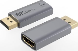 Adapter Premiumcord HDMI 2.1 në DisplayPort 1.4 Video 8K 60Hz 4K 144Hz Gri Space