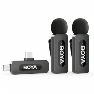 Boya BY-V20 Wireless 2-person Lavalier Microphone For Android Mini Lapel USB-C Connection