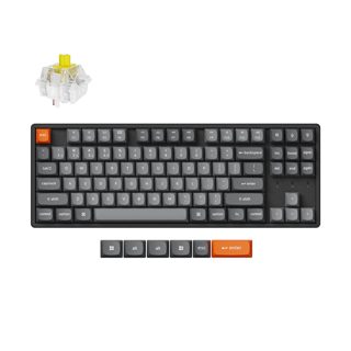 Keychron K K8 Max K8M-J4 QMK VIA Wireless Bluetooth Mechanical Yellow Switch Hot-Swappable 80% US Layout Black Grey Orange K8M-J4