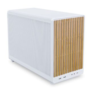 Lian Li DAN Case A3 G99.A3X-WD.00 Wood Micro ATX Mesh Steel Fabric NO Fans Included Designed By Daniel Hansen White Wood