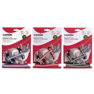 Camon Trupore dhe litar drejtues reflektive për mace qafë 220/350 mm gjoks 270/450 mm