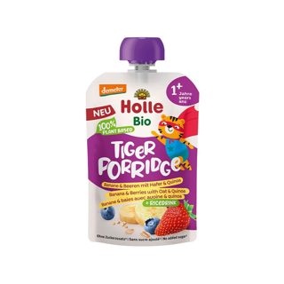 Holle Tiger Porridge Pure Me Banane Manaferra Tërshërë Dhe Kuinoa 12m+