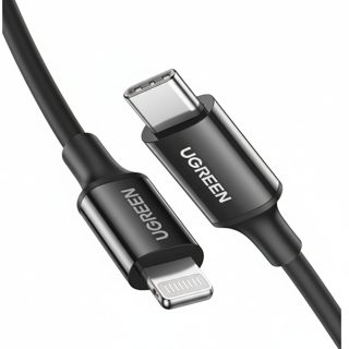 Apple 480Mbps 3A Ugreen USB-C To Lightning Charging And Data Transfer Up To PD Quick-Charge Nickel Plating ABS Shell 1m Black 60751