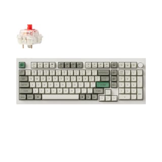 Keychron Q5 Max Q5M-P1 QMK VIA Wireless Bluetooth Mechanical Red Switch Hot-Swappable 96% US Layout White Grey Green