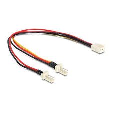 Delock Internal Fan Y Cable Y 3-Pin Socket To 2x Molex 3-Pin Plug 22 22cm