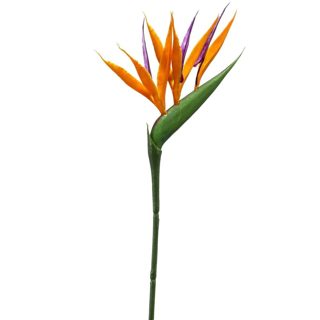 Strelitzia 65 cm Lule Artificiale Pvc Portokalli 65cm