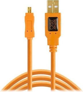 Kabllo Usb CU8015 Tether Tools A Në Mini B 4.6m Portokalli