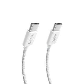 Sbs TECABLETISSUETCC40GB Kabell Type C To Type C 1M Fabric White 240W