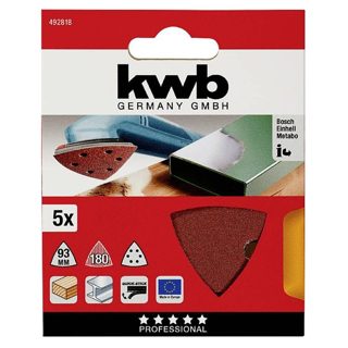 Kwb P180 5-pack Leter Zmerile Trekendore 93 93mm