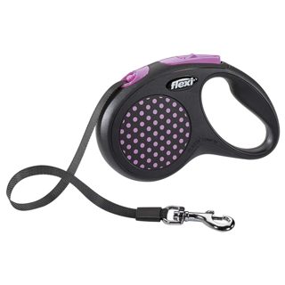 Flexi Black Design litar drejtues për qen S 5 m 15 kg rozë
