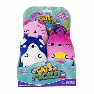 Cats vs. Pickles Themed Scary 4 Pack plush