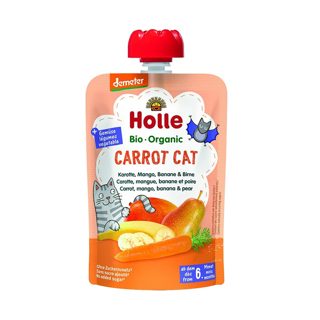 Holle Carrot Cat Pure Frutash Karrotë Mango Banane Dhe Dardhë 6m+