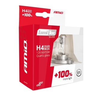 Amio Lumitec AM-01402 Llampa Silver Duo +100% H4 60 Set 55W 12V