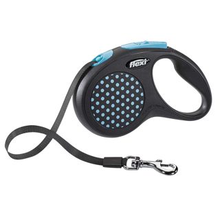Flexi Black Design litar drejtues për qen S 5 m 15 kg blu