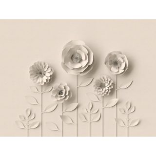 As Creation The Wall Leter Muri Fotografike Floral 20.10x0.53 M X E Bardhe Bezhe 38293-1