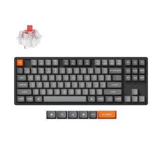 Keychron K8 Max K8M-J1 QMK VIA Wireless Bluetooth Mechanical Red Switch Hot-Swappable 80% US Layout Black Grey Orange