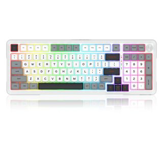 Redragon K688 K688WGL Pro Bragi White Three-Way Connectivity Bluetooth Wireless And Wired USB-A Black -RGB-